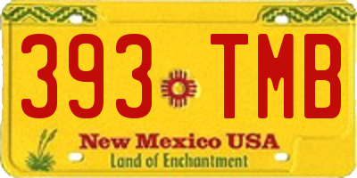 NM license plate 393TMB