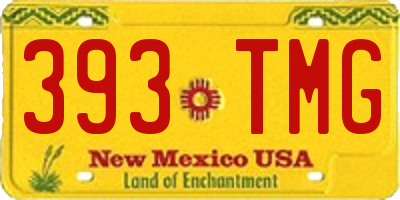 NM license plate 393TMG