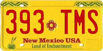 NM license plate 393TMS