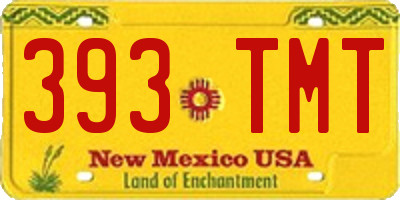 NM license plate 393TMT