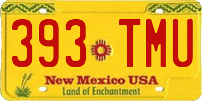 NM license plate 393TMU