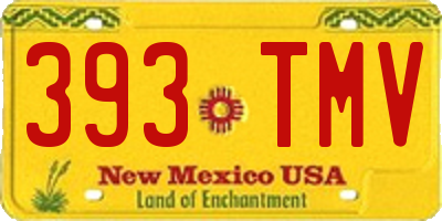 NM license plate 393TMV