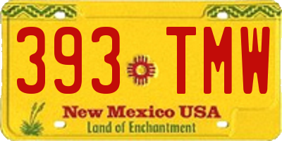 NM license plate 393TMW