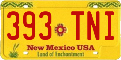 NM license plate 393TNI