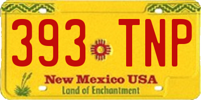 NM license plate 393TNP