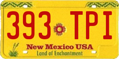 NM license plate 393TPI