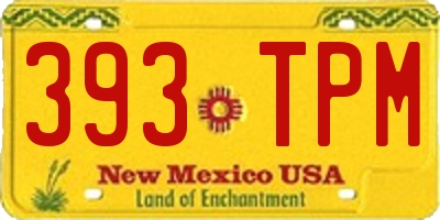 NM license plate 393TPM