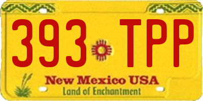 NM license plate 393TPP