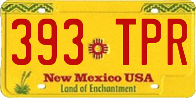 NM license plate 393TPR