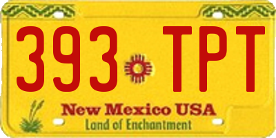 NM license plate 393TPT