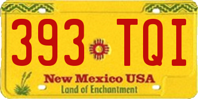 NM license plate 393TQI