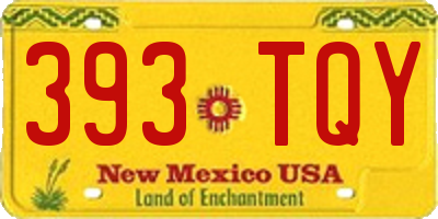 NM license plate 393TQY
