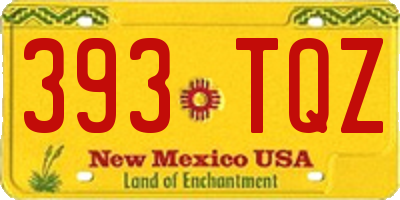 NM license plate 393TQZ