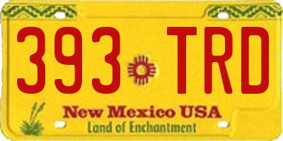 NM license plate 393TRD