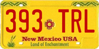 NM license plate 393TRL