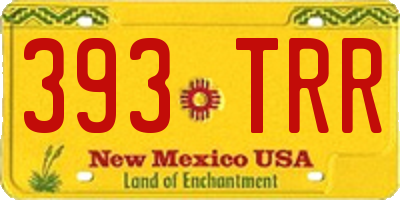 NM license plate 393TRR