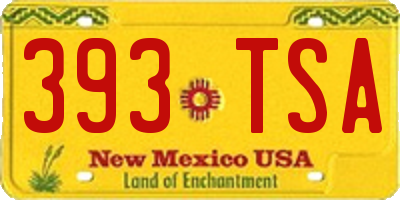 NM license plate 393TSA