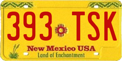 NM license plate 393TSK