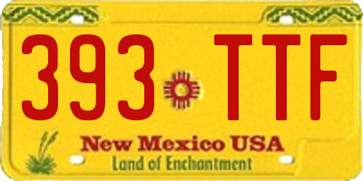 NM license plate 393TTF