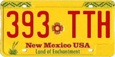 NM license plate 393TTH