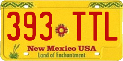 NM license plate 393TTL