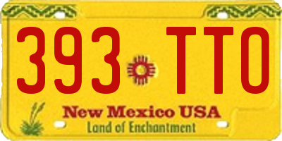 NM license plate 393TTO