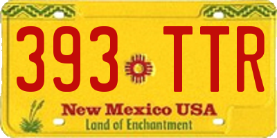 NM license plate 393TTR
