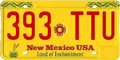 NM license plate 393TTU