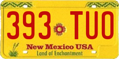 NM license plate 393TUO