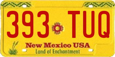 NM license plate 393TUQ