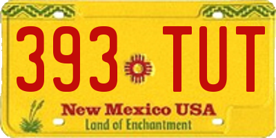 NM license plate 393TUT