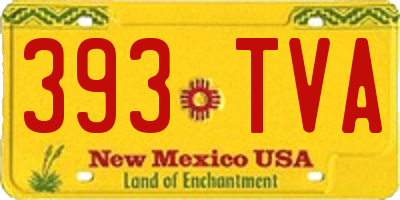NM license plate 393TVA