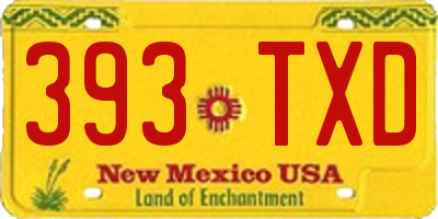 NM license plate 393TXD