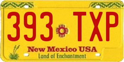 NM license plate 393TXP