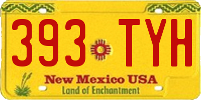 NM license plate 393TYH