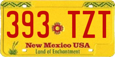 NM license plate 393TZT