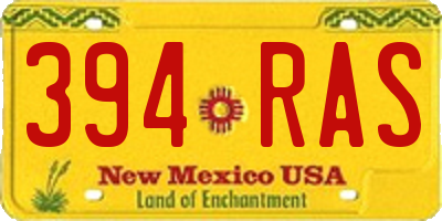 NM license plate 394RAS