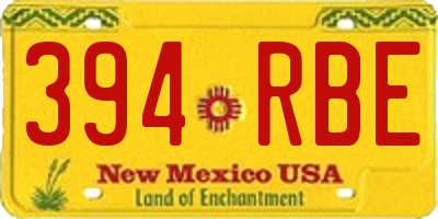 NM license plate 394RBE