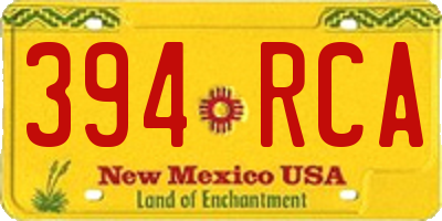NM license plate 394RCA