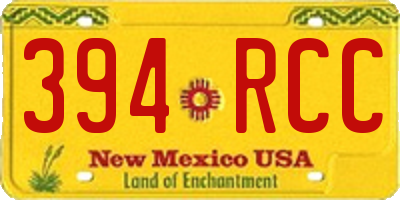 NM license plate 394RCC