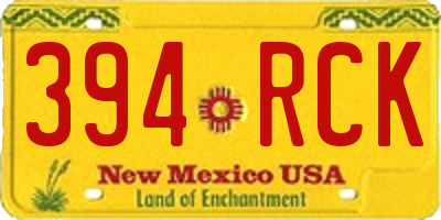 NM license plate 394RCK