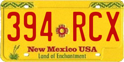 NM license plate 394RCX