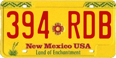 NM license plate 394RDB
