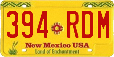 NM license plate 394RDM