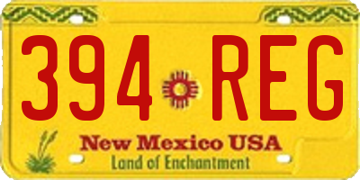 NM license plate 394REG