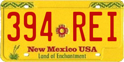 NM license plate 394REI
