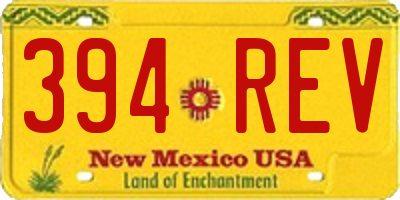 NM license plate 394REV