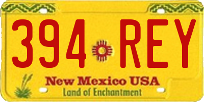 NM license plate 394REY