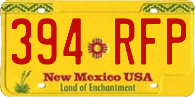 NM license plate 394RFP