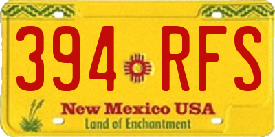 NM license plate 394RFS